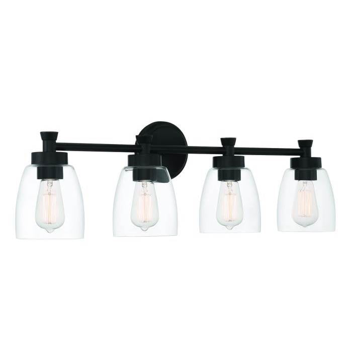 Craftmade Henning 4 Light Vanity In Flat Black