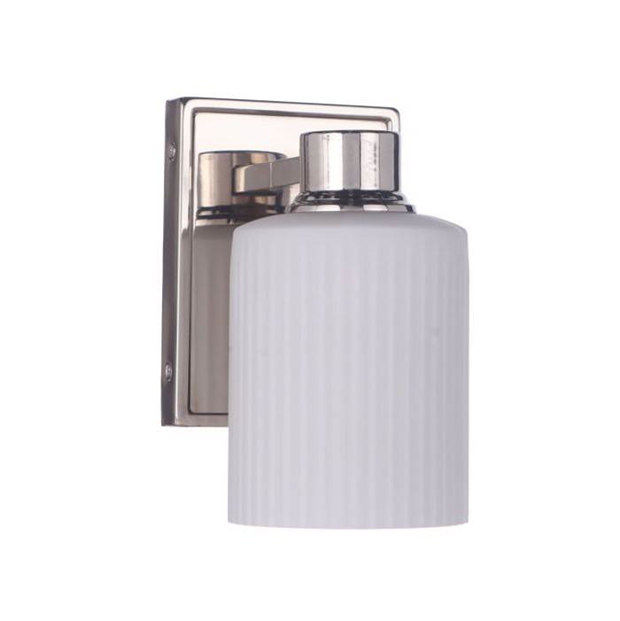 Craftmade Bretton 1 Light Wall Sconce In Polished Nickel