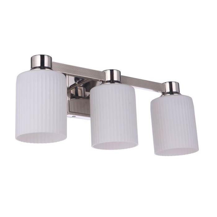 Craftmade Bretton 3 Light Vanity In Polished Nickel