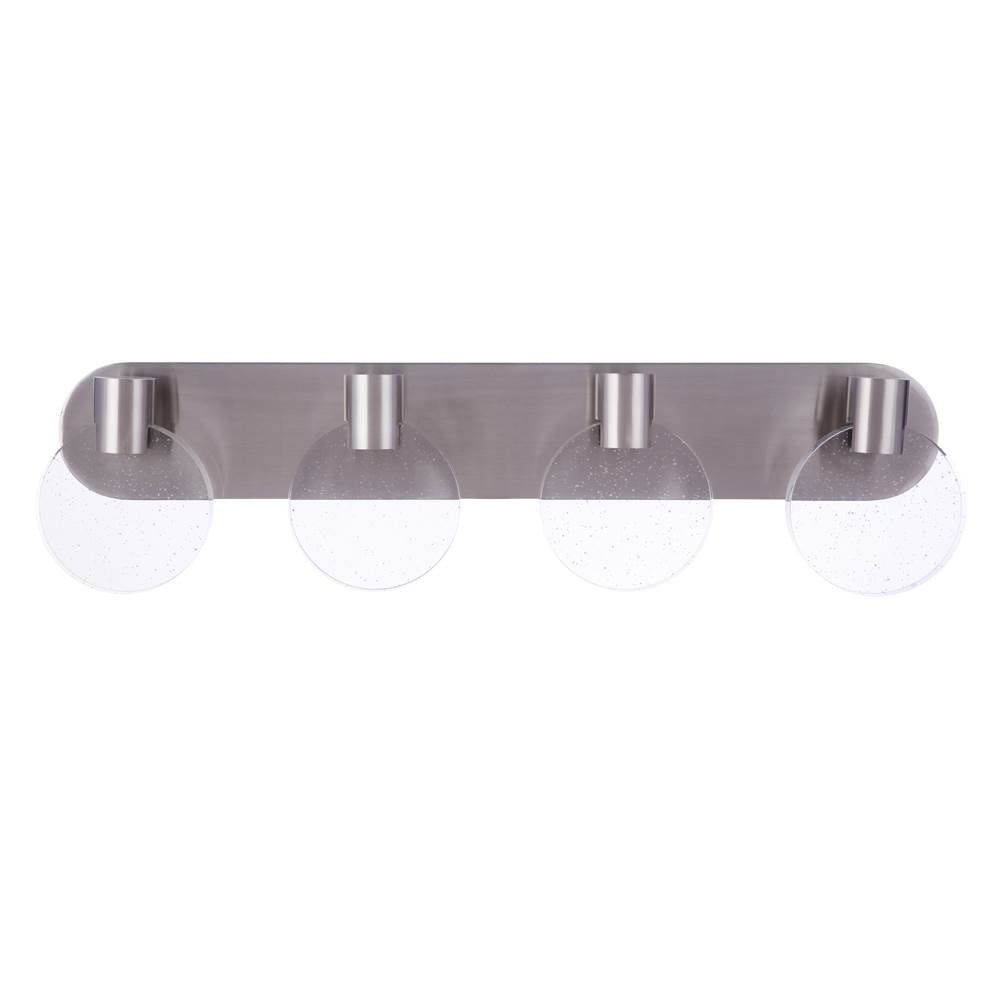 Craftmade Glisten 4 Light Led Vanity In Brushed Polished Nickel