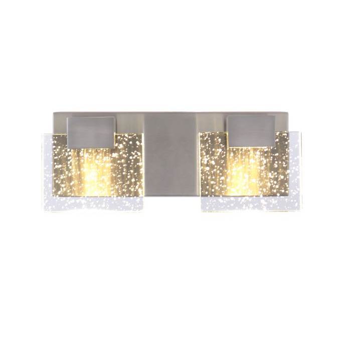Craftmade Alamere 2 Light Led Vanity In Brushed Polished Nickel