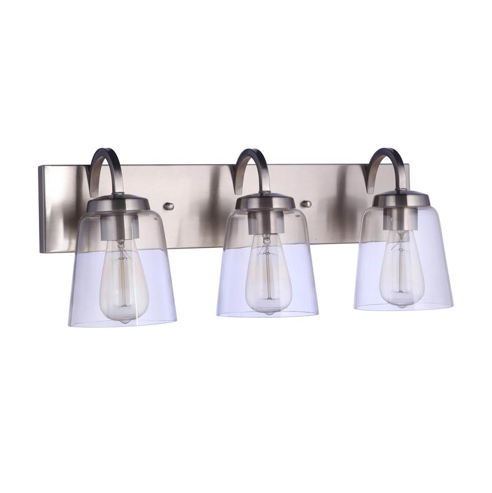 Craftmade Elsa 3 Light Vanity In Brushed Ploshed Nickel