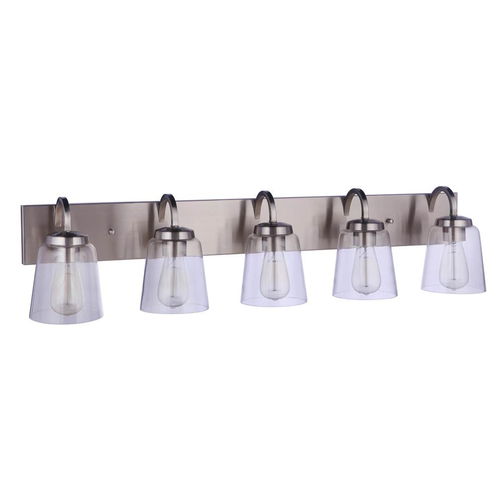 Craftmade Elsa 5 Light Vanity In Brushed Polished Nickel