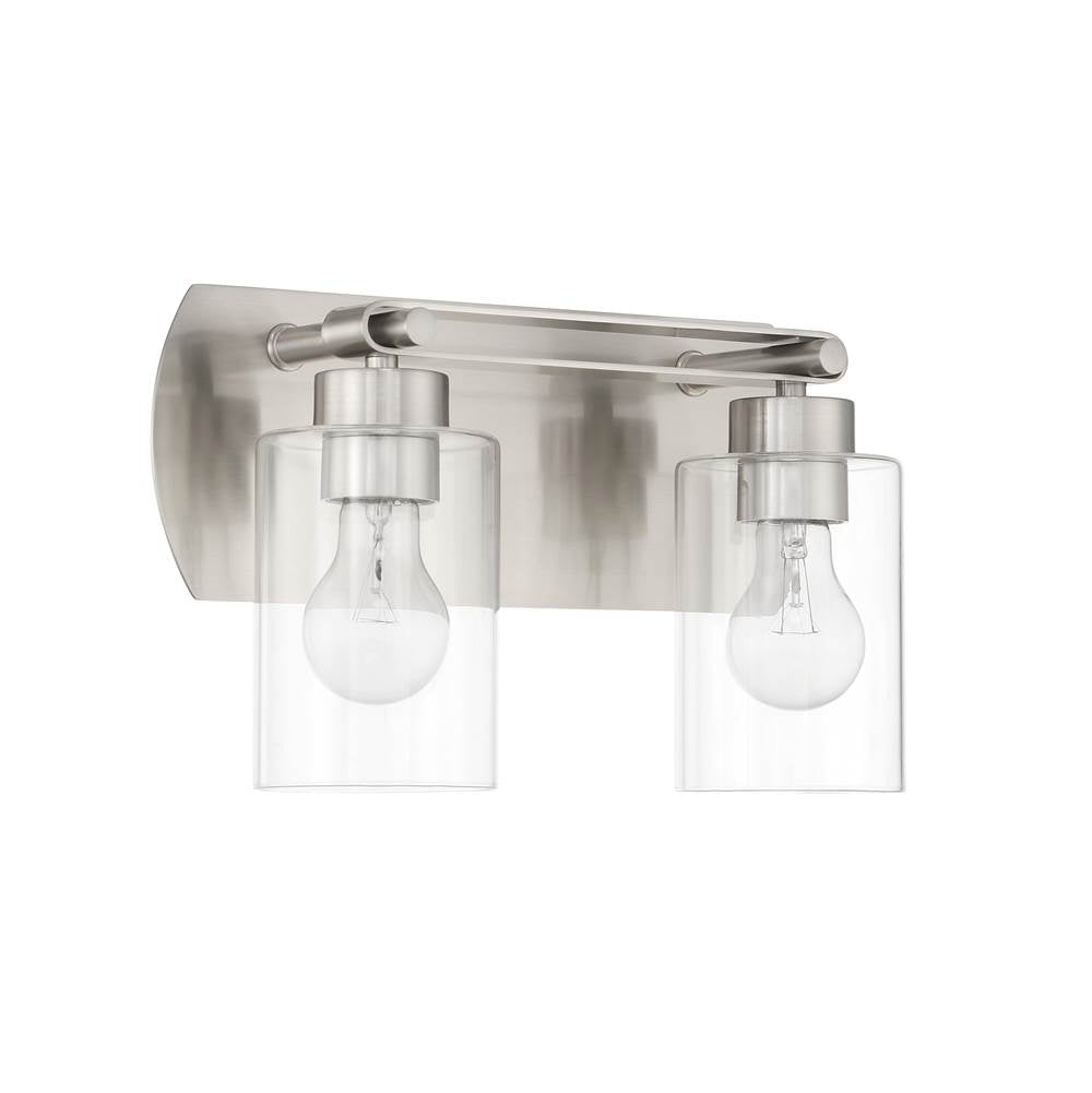 Craftmade Hendrix 2 Light Vanity In Brushed Polished Nickel