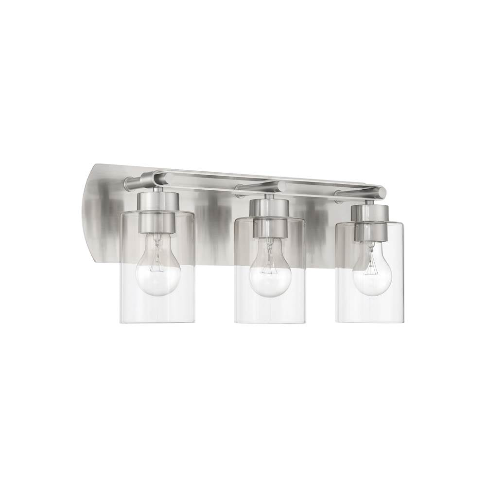 Craftmade Hendrix 3 Light Vanity In Brushed Polished Nickel