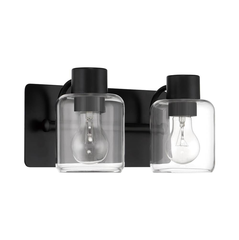 Craftmade Rori 2 Light Vanity In Flat Black