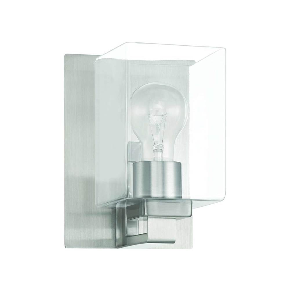 Craftmade Mcclane 1 Light Wall Sconce In Brushed Polished Nickel