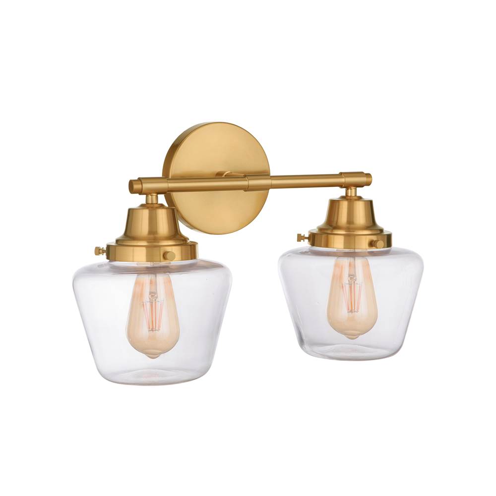 Craftmade Essex 2 Light Vanity In Brushed Polished Nickel