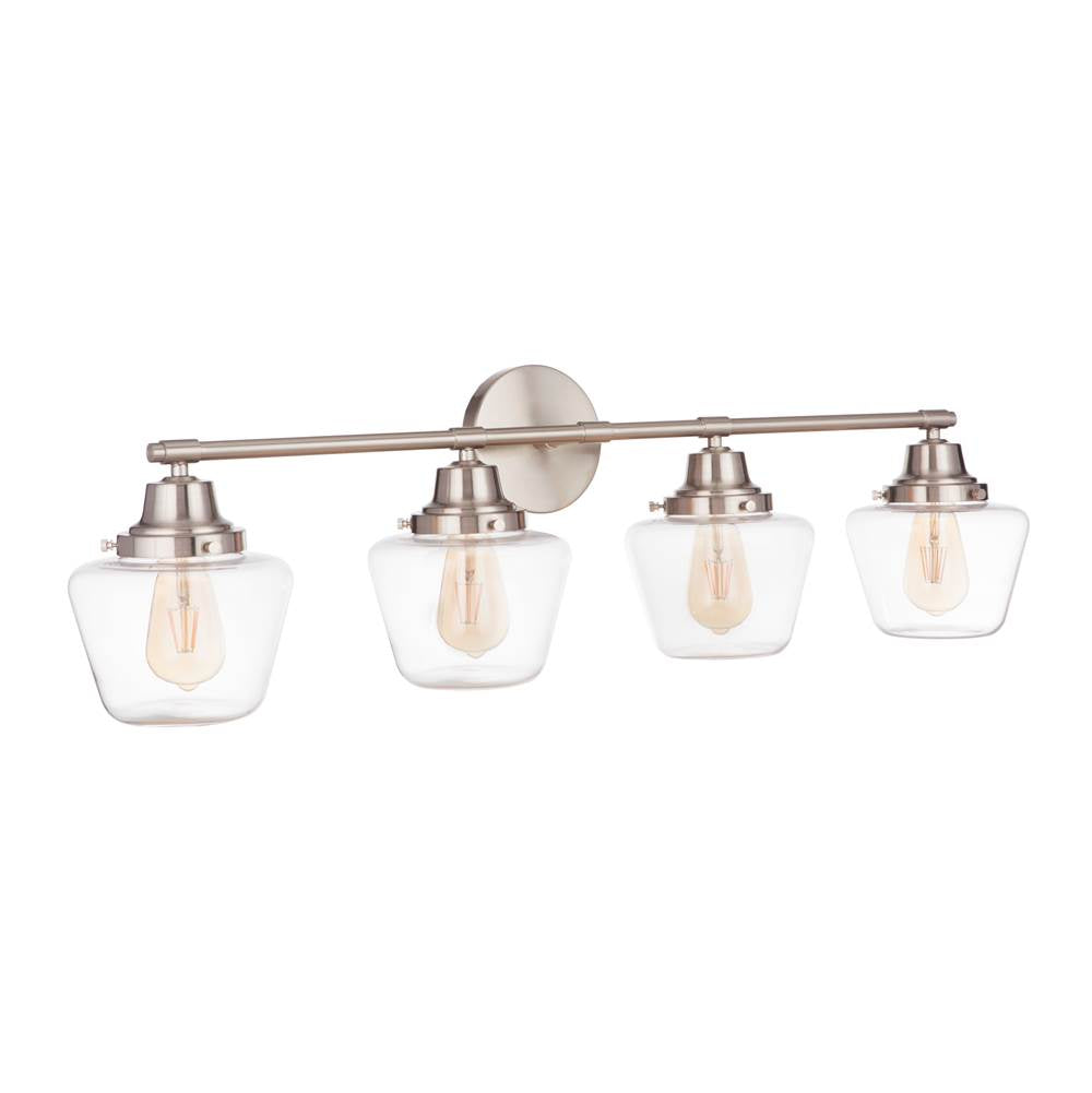 Craftmade Essex 4 Light Vanity In Brushed Polished Nickel