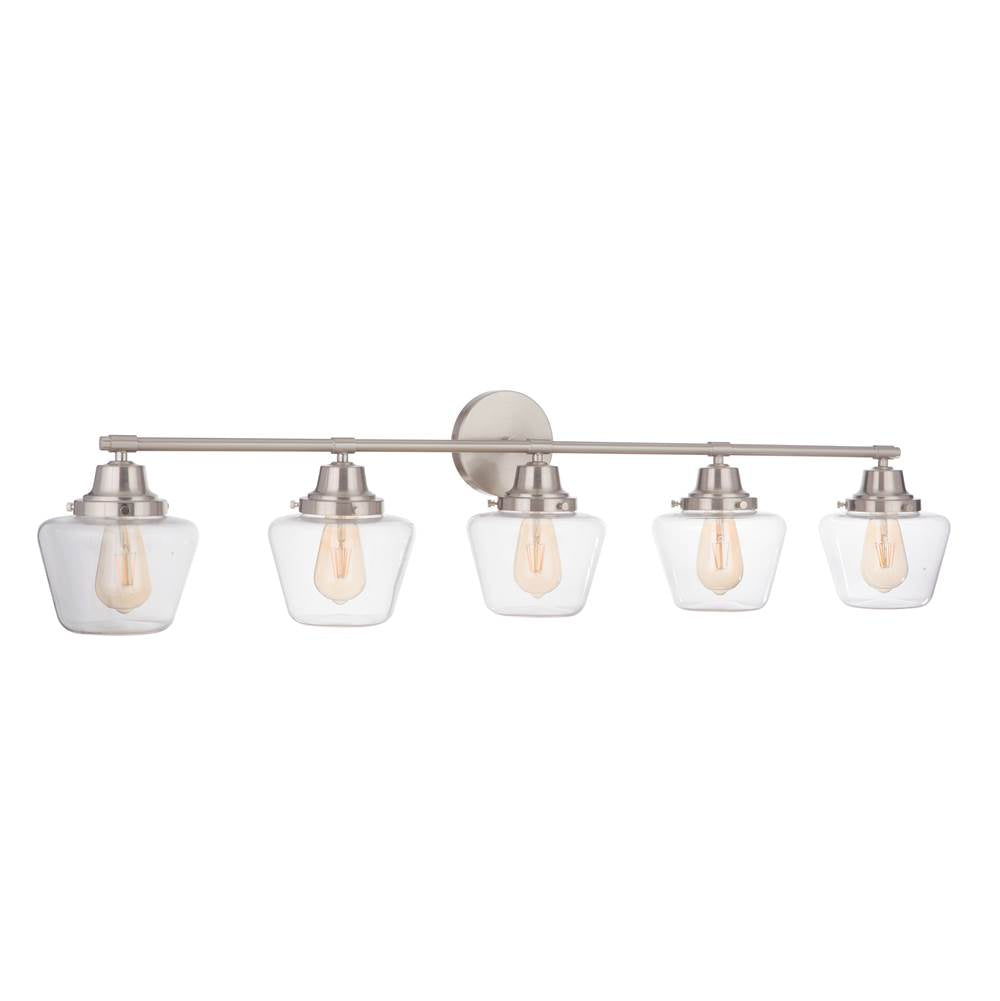 Craftmade Essex 5 Light Vanity In Brushed Polished Nickel