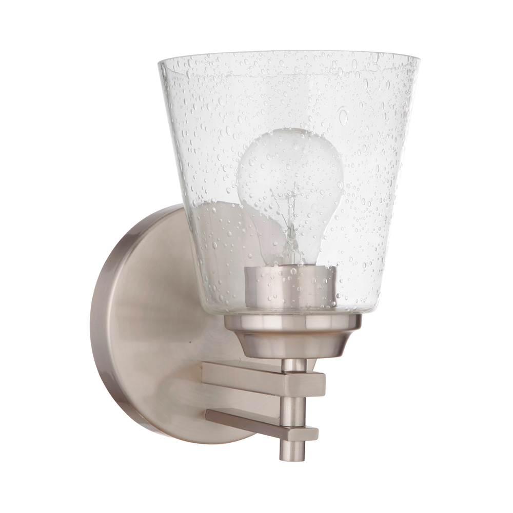 Craftmade 19606BNK1 Brushed Polished Nickel Drake 1 Light Wall Sconce In Brushed Polished Nickel Image 1