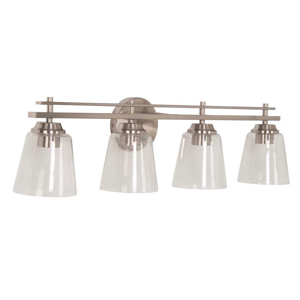Craftmade 19633BNK4 Brushed Polished Nickel Drake 4 Light Vanity In Brushed Polished Nickel Image 1