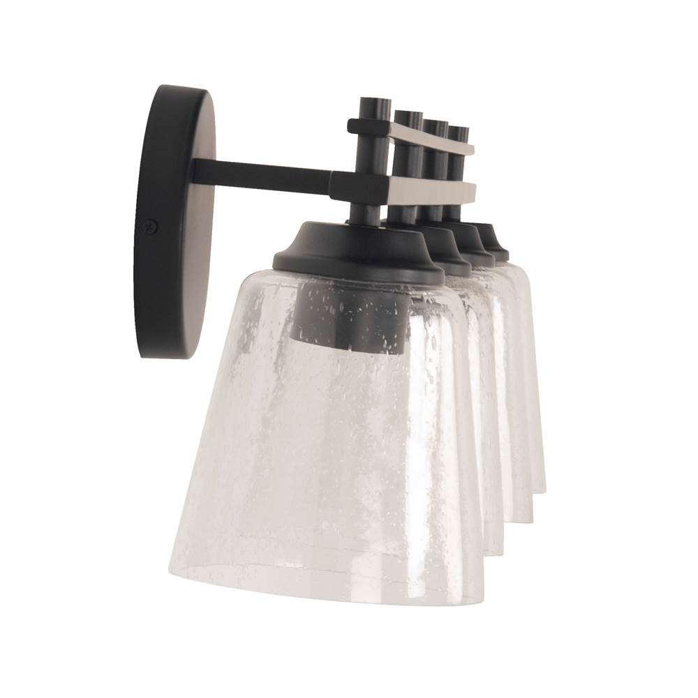 Craftmade 19633FB4 Flat Black Drake 4 Light Vanity In Flat Black Image 2