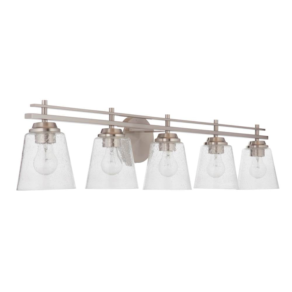 Craftmade Drake 5 Light Vanity In Brushed Polished Nickel