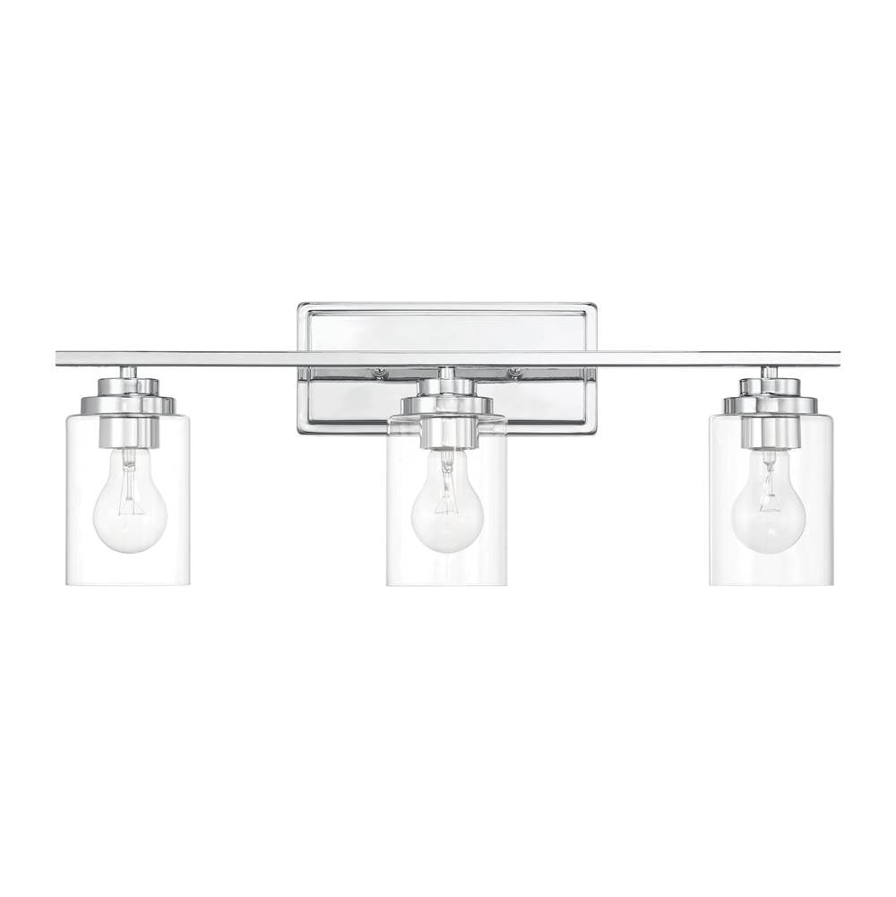 Craftmade Clark 3 Light Vanity In Chrome
