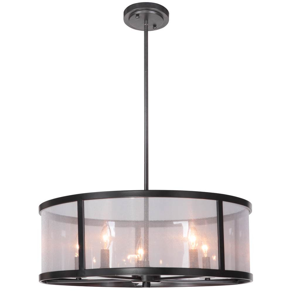 Craftmade 36795-MBK Matte Black Danbury 5 Light Pendant In Matte Black Image 1