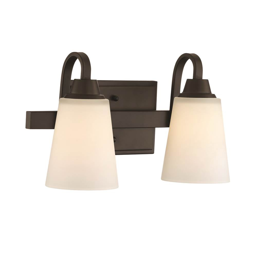 Craftmade Grace 2 Light Vanity In Brushed Polished Nickel