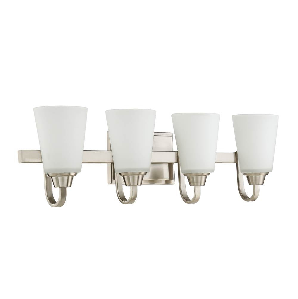 Craftmade 41904-BNK Brushed Polished Nickel Grace 4 Light Vanity In Brushed Polished Nickel Image 1