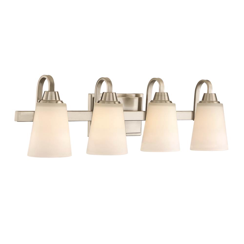 Craftmade Grace 4 Light Vanity In Brushed Polished Nickel