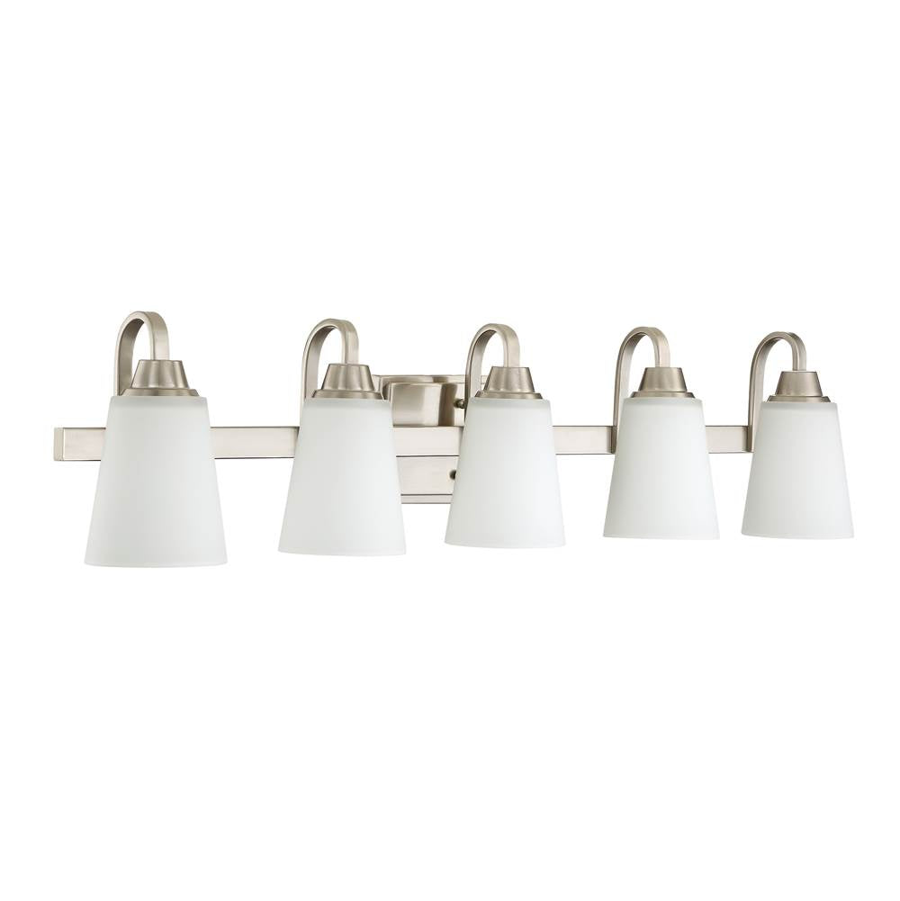 Craftmade 41905-BNK Brushed Polished Nickel Grace 5 Light Vanity In Brushed Polished Nickel Image 1