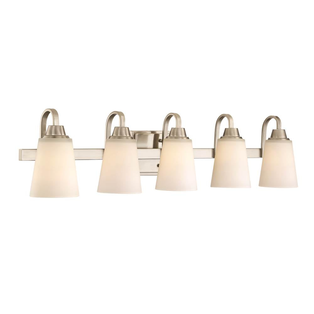 Craftmade Grace 5 Light Vanity In Brushed Polished Nickel