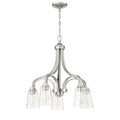Craftmade 41915-BNK-CS Brushed Polished Nickel Grace 5 Light Down Chandelier In Brushed Polished Nickel (clear Seeded Glass) Image 1