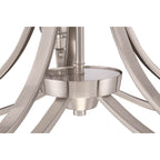 Craftmade 41925-BNK-CS Brushed Polished Nickel Grace 5 Light Chandelier In Brushed Polished Nickel (clear Seeded Glass) Image 4