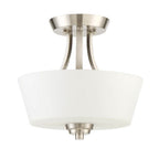 Craftmade 41952-BNK Brushed Polished Nickel Grace 2 Light Convertible Semi Flush In Brushed Polished Nickel Image 1