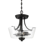 Craftmade 41952-ESP-CS Espresso Grace 2 Light Convertible Semi Flush In Espresso (clear Seeded Glass) Image 2