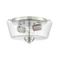 Craftmade 41982-BNK-CS Brushed Polished Nickel Grace 2 Light Flushmount In Brushed Polished Nickel (clear Seeded Glass) Image 1