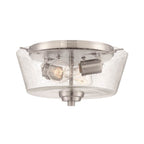 Craftmade Grace 2 Light Flushmount In Brushed Polished Nickel (clear Seeded Glass)