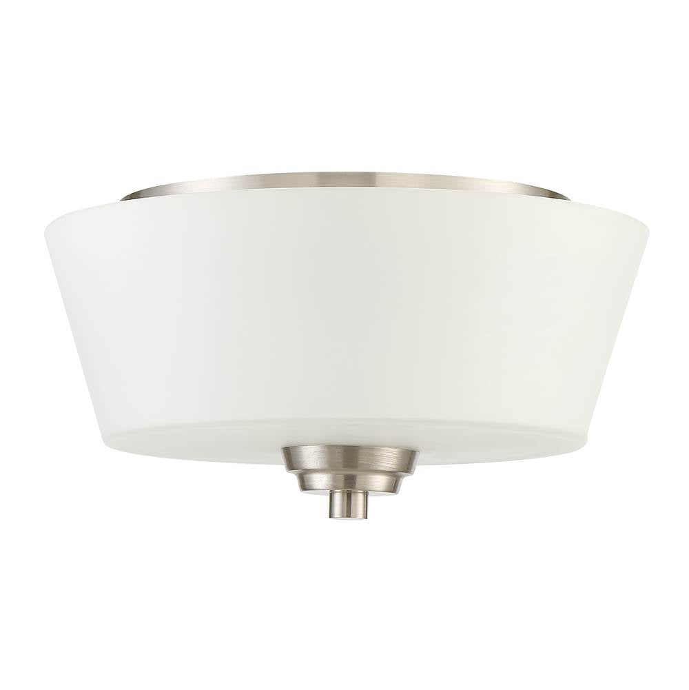 Craftmade 41982-BNK Brushed Polished Nickel Grace 2 Light Flushmount In Brushed Polished Nickel Image 1