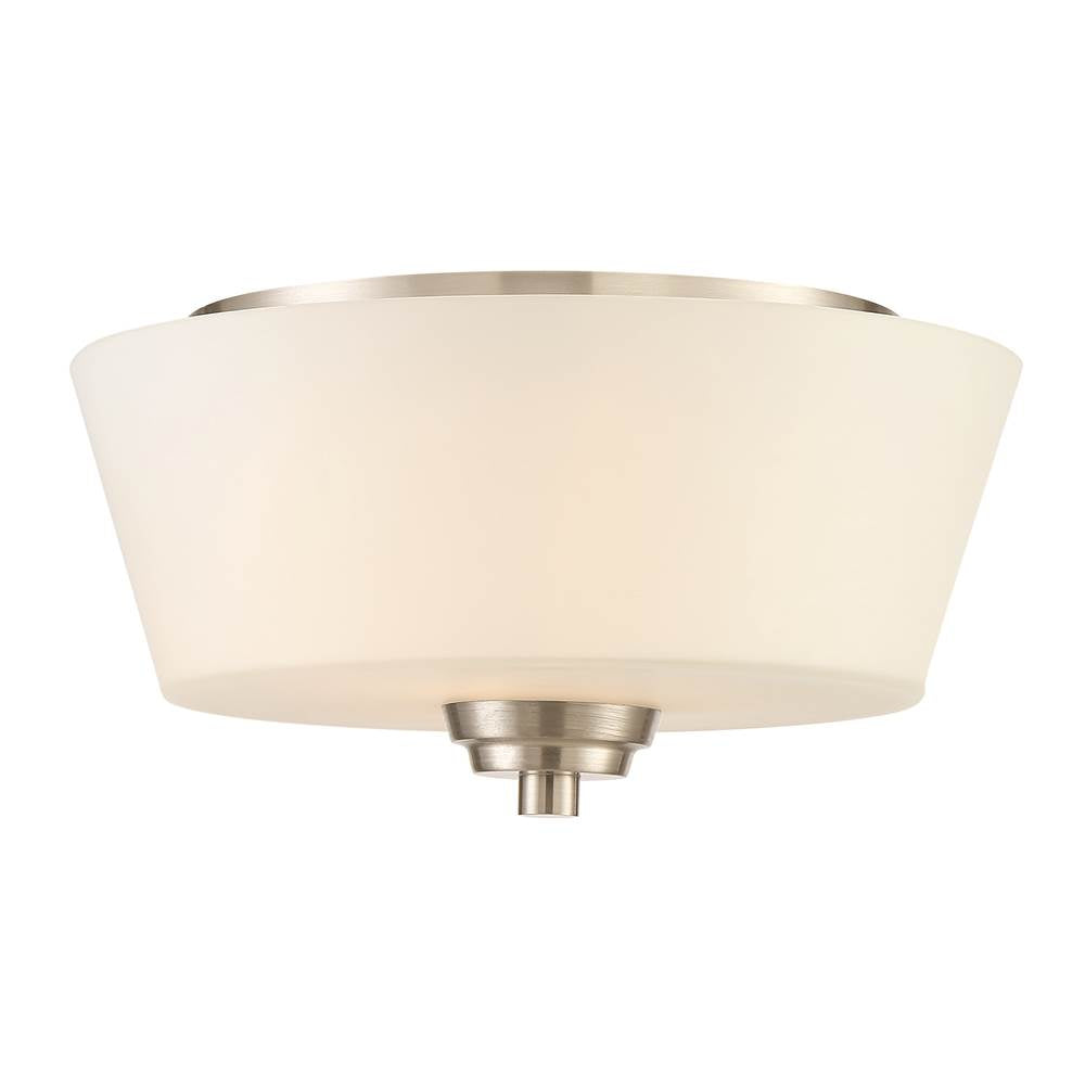 Craftmade Grace 2 Light Flushmount In Brushed Polished Nickel