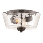 Craftmade Grace 2 Light Flushmount In Brushed Polished Nickel (clear Seeded Glass)