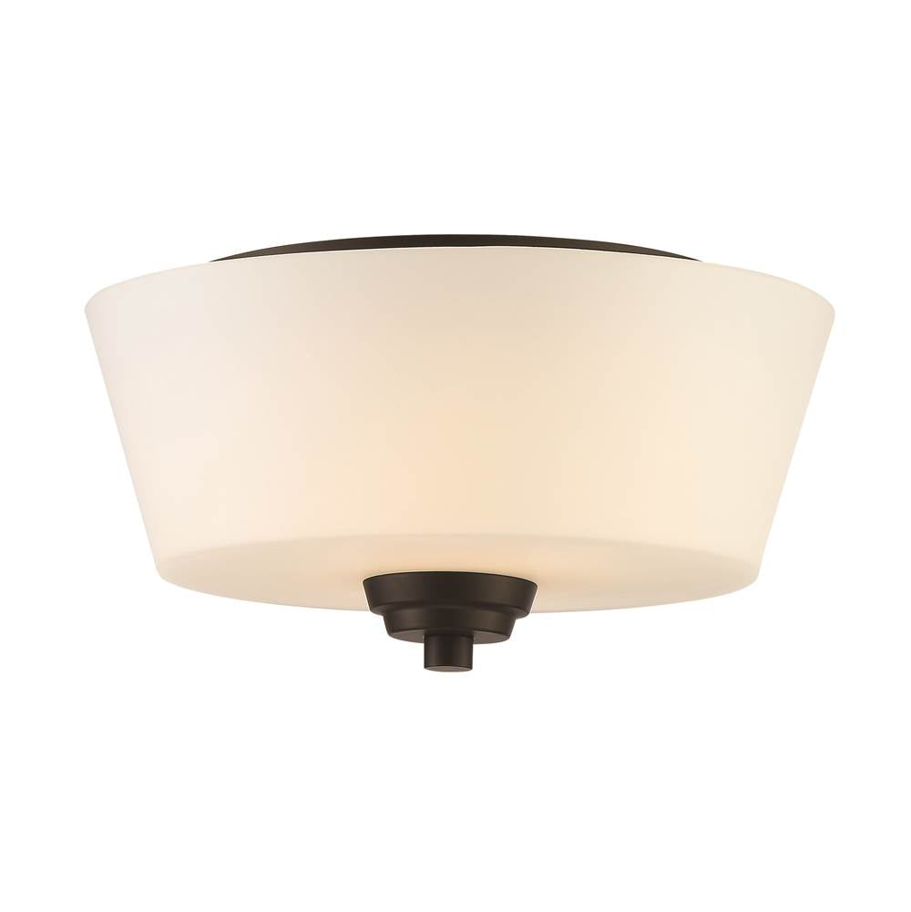 Craftmade Grace 2 Light Flushmount In Brushed Polished Nickel