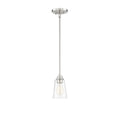 Craftmade 41991-BNK-CS Brushed Polished Nickel Grace 1 Light Mini Pendant In Brushed Polished Nickel (clear Seeed Glass) Image 1
