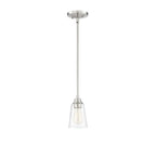 Craftmade 41991-BNK-CS Brushed Polished Nickel Grace 1 Light Mini Pendant In Brushed Polished Nickel (clear Seeed Glass) Image 1