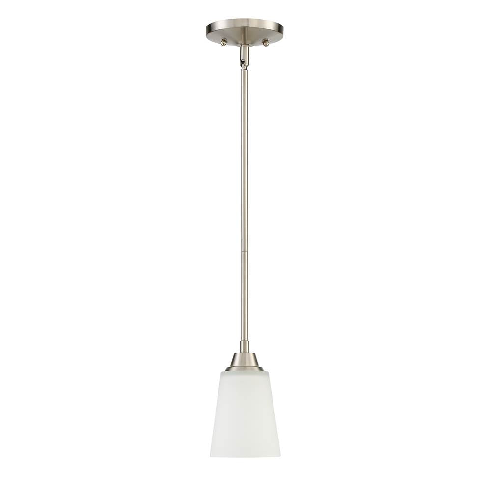 Craftmade 41991-BNK Brushed Polished Nickel Grace 1 Light Mini Pendant In Brushed Polished Nickel Image 1