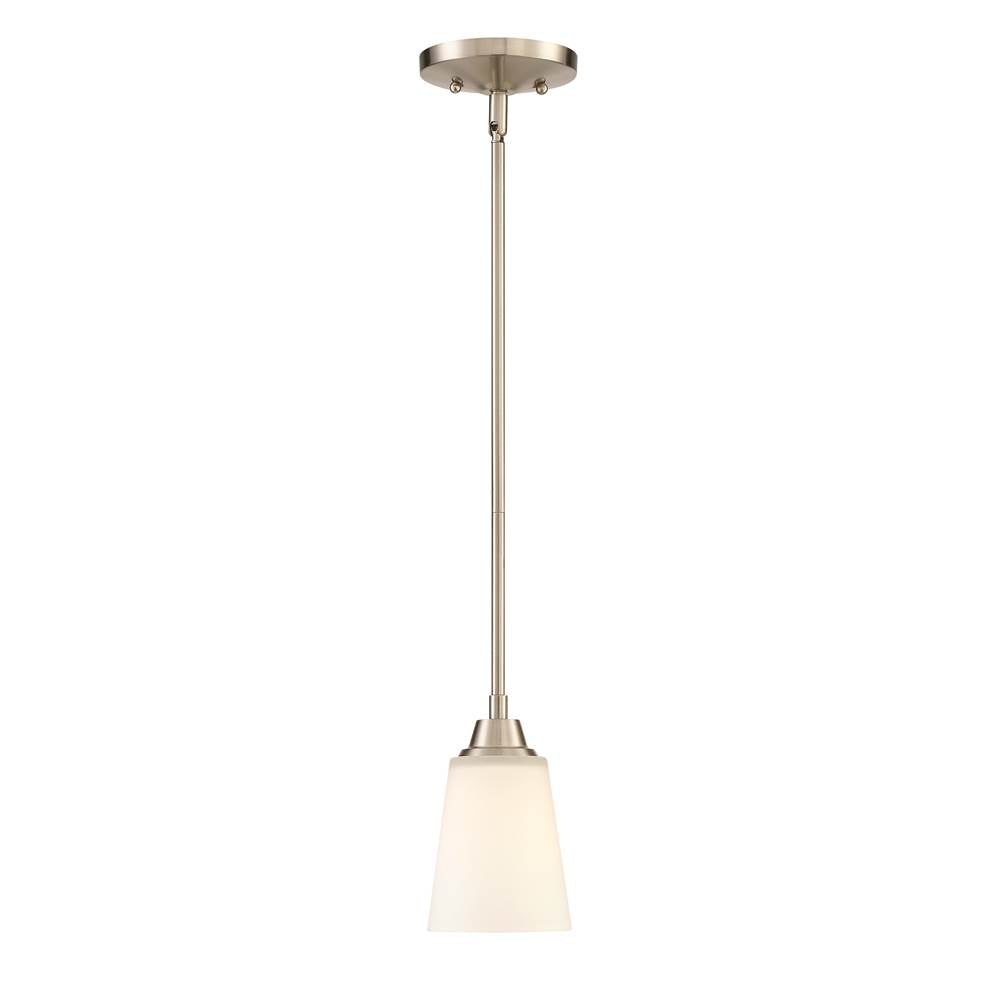 Craftmade Grace 1 Light Mini Pendant In Brushed Polished Nickel