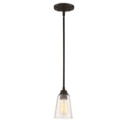 Craftmade Grace 1 Light Mini Pendant In Brushed Polished Nickel (clear Seeed Glass)