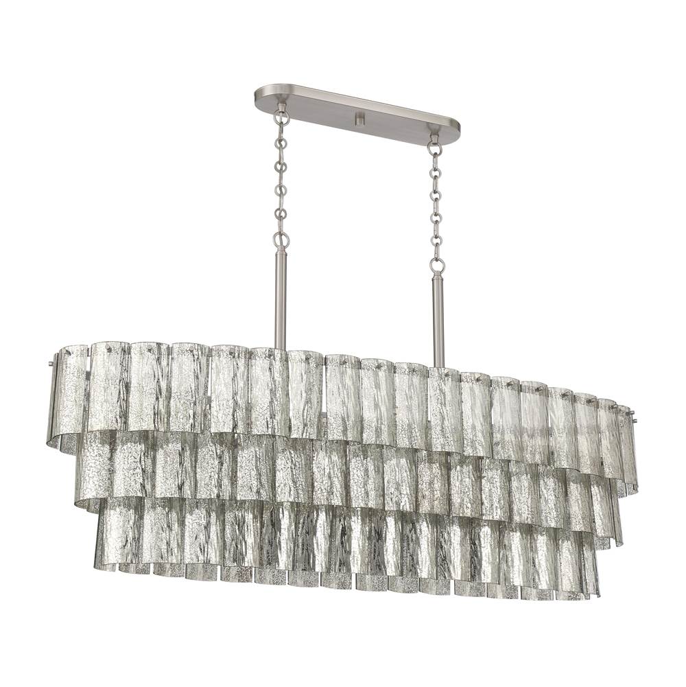 Craftmade Museo 7 Light Island In Brushed Polished Nickel