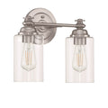 Craftmade Dardyn 2 Light Vanity In Brushed Polished Nickel (clear Glass)