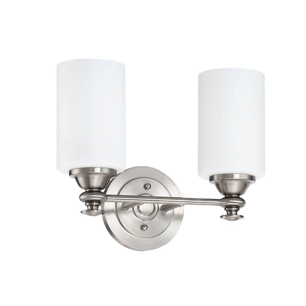 Craftmade Dardyn 2 Light Vanity In Brushed Polished Nickel