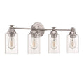 Craftmade Dardyn 4 Light Vanity In Brushed Polished Nickel (clear Glass)