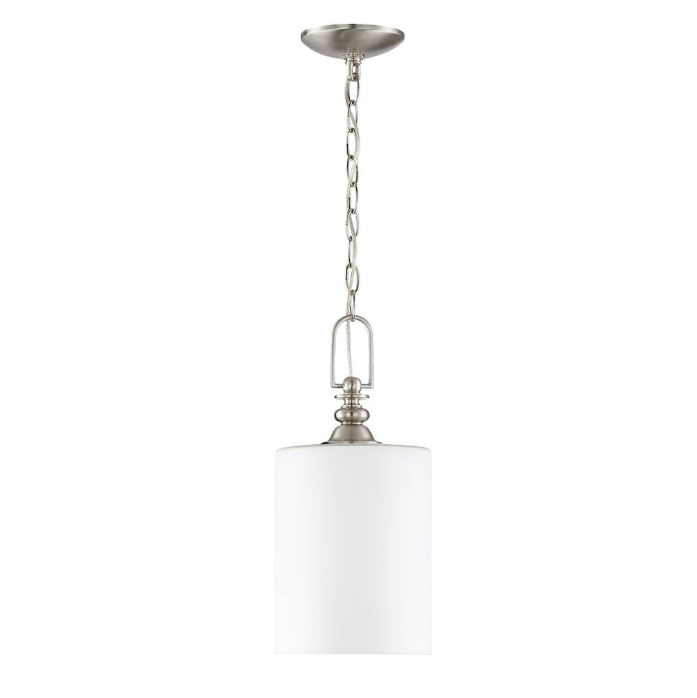 Craftmade 49891-BNK Brushed Polished Nickel Dardyn 1 Light Mini Pendant In Brushed Polished Nickel Image 1