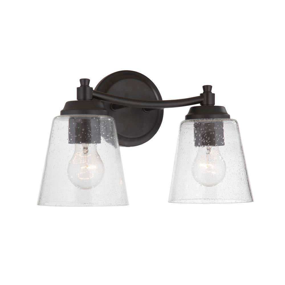 Craftmade Tyler 2 Light Vanity In Brushed Polished Nickel