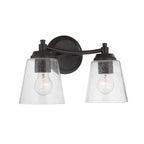 Craftmade Tyler 2 Light Vanity In Brushed Polished Nickel