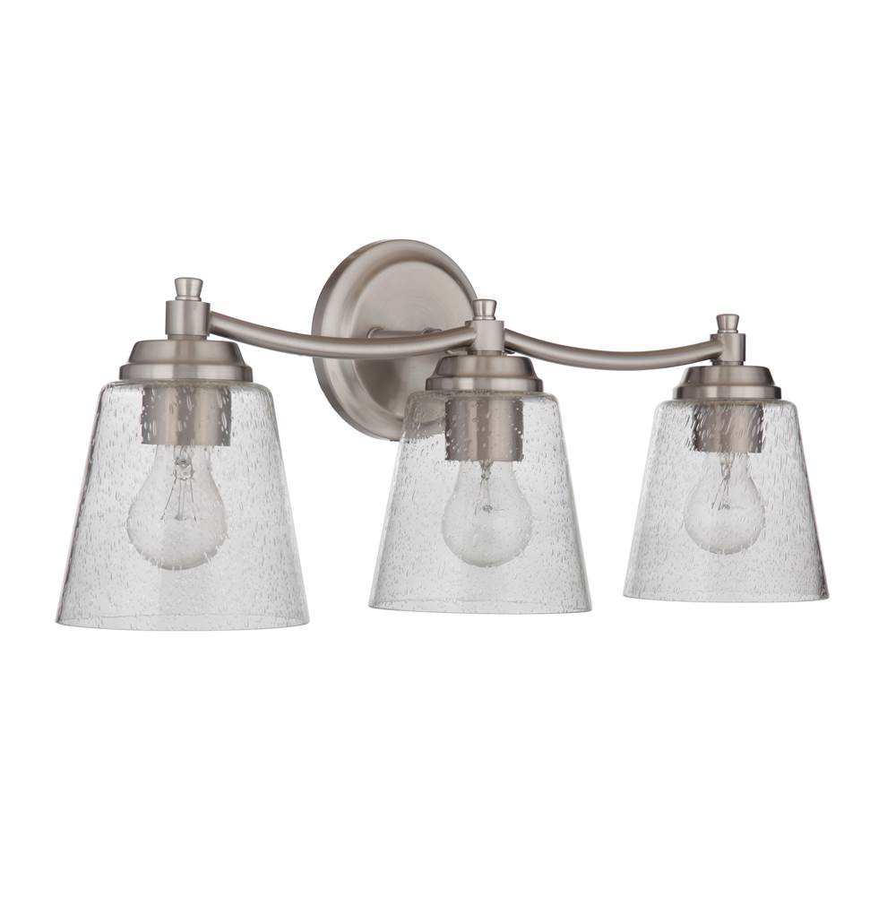 Craftmade Tyler 3 Light Vanity In Brushed Polished Nickel