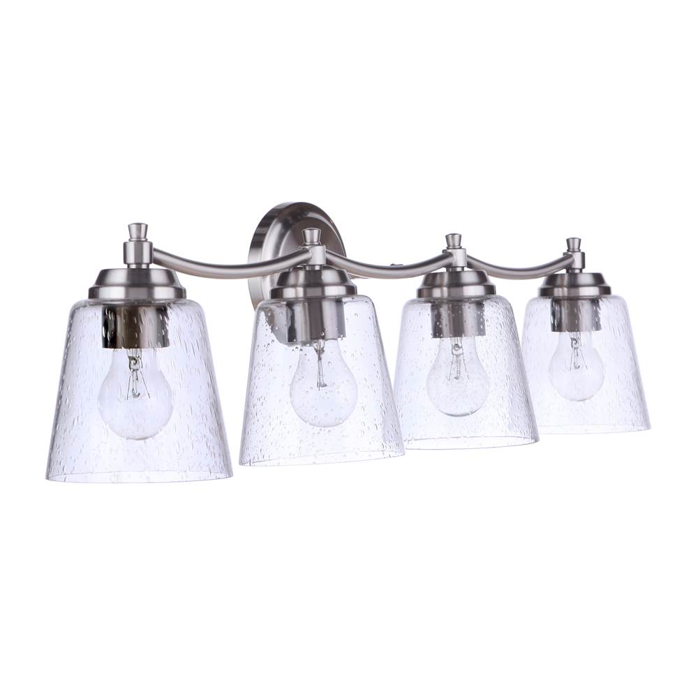 Craftmade 50204-BNK Brushed Polished Nickel Tyler 4 Light Vanity In Brushed Polished Nickel Image 1