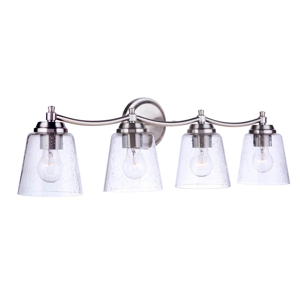 Craftmade Tyler 4 Light Vanity In Brushed Polished Nickel